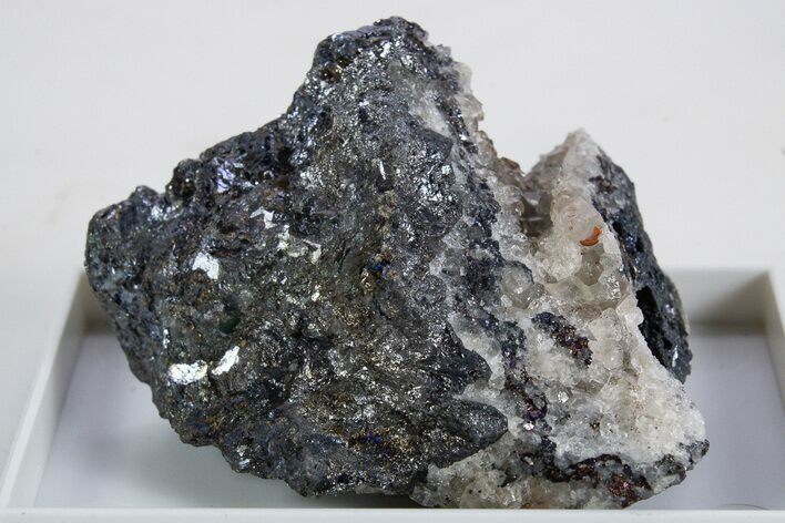 Metallic Stromeyerite with Quartz - Czech Republic #345859